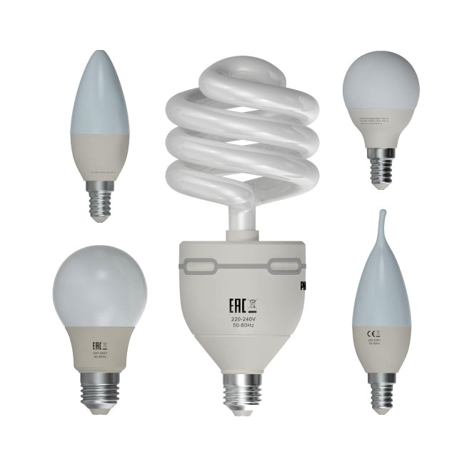 energy-saving lamps set