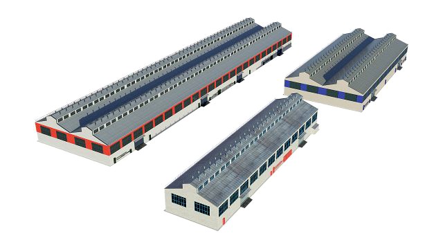 industrial buildings model pack