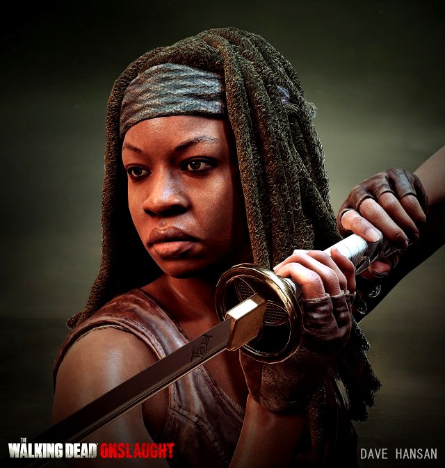 michonne - walking dead onslaught