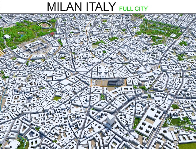 milan city italy 50km