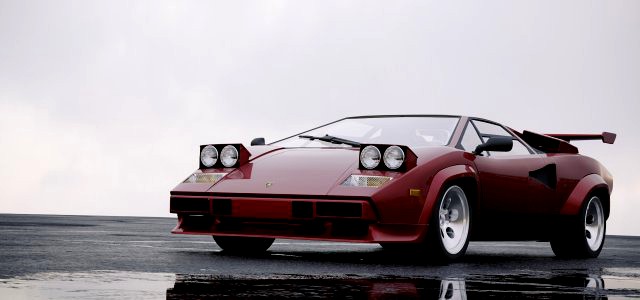 supercar countach 5000 qv 1985