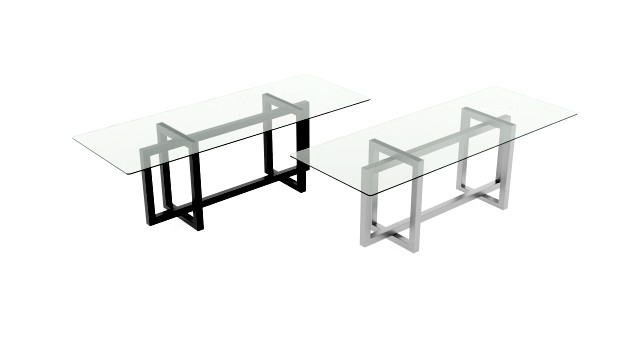 glass table atlant-1 black and gray