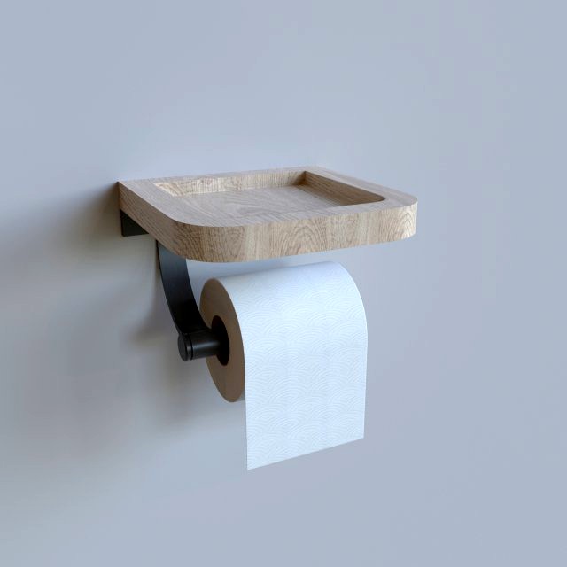 wooden toilet paper stand