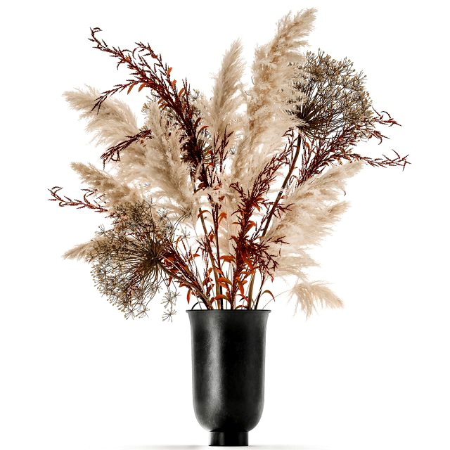 bouquet of dried flowers in a vase 171