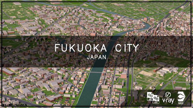 fukuoka city japan full city