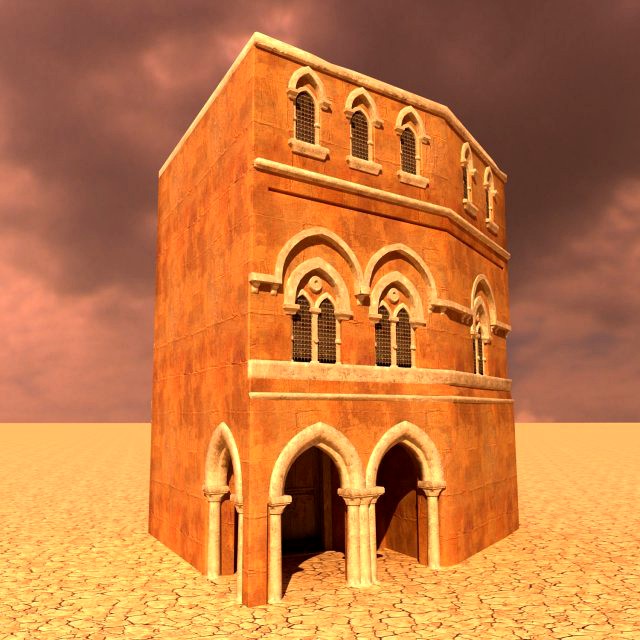 arabian house low-poly model