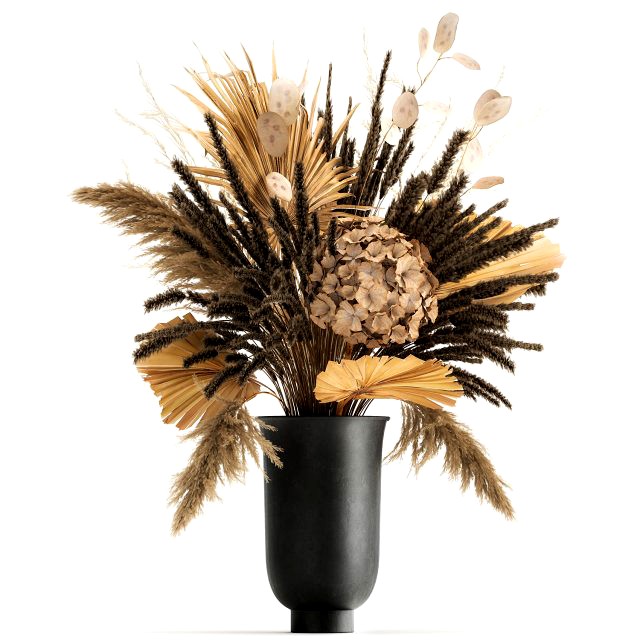 bouquet of dried flowers in a vase 168