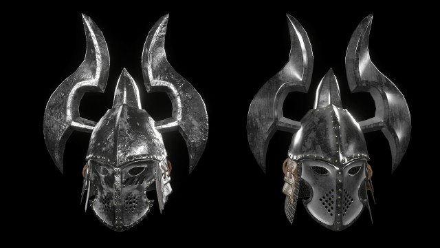 knight helmet low-poly