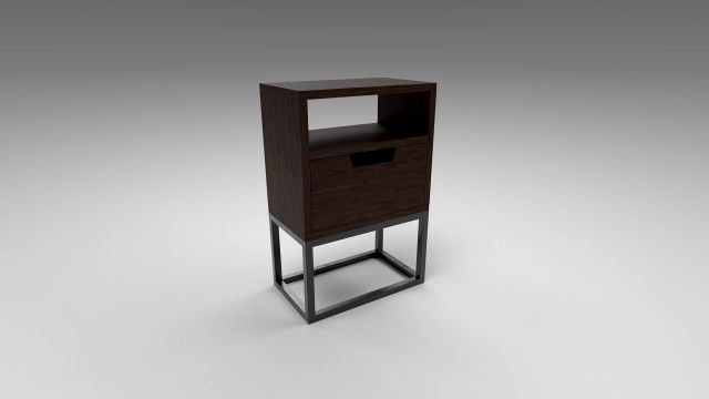 modern bedside table dark brown