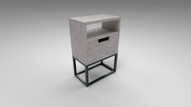 modern bedside table light brown