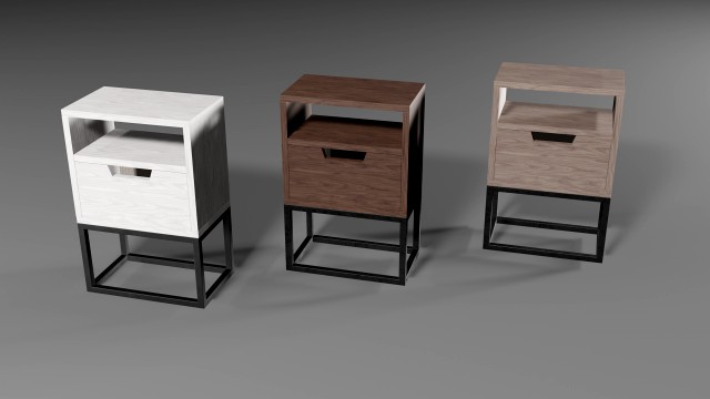 a set of modern bedside tables