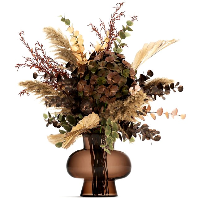 bouquet of dried flowers in a vase 161