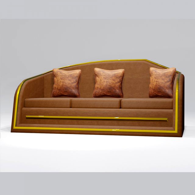 gold leather sofa