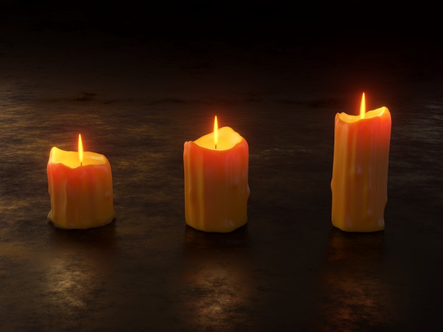 melted candles