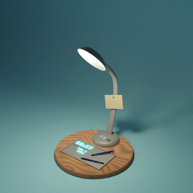 table lamp low-poly