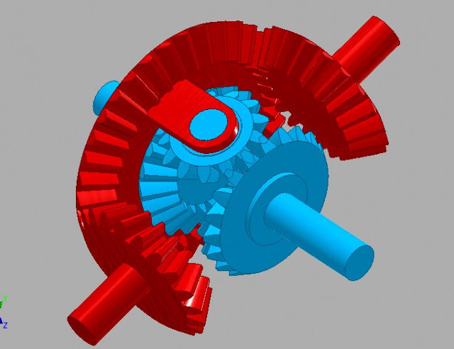 mecanismo engranajes de diferencial automotriz