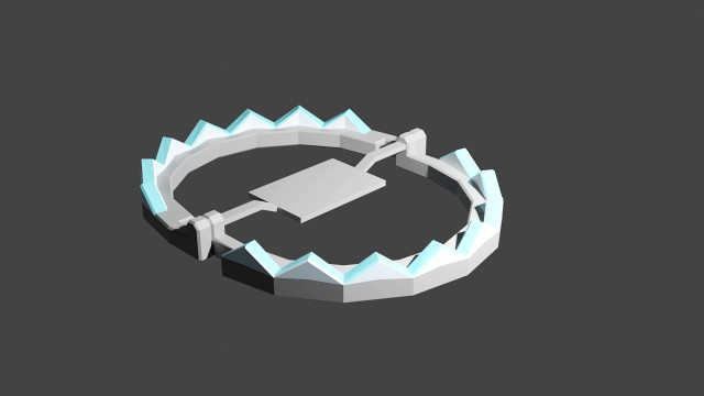 animated low poly trap 3d