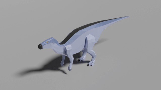 low-poly iguanodon