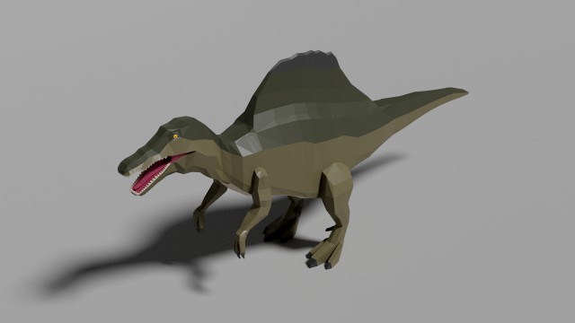 low-poly spinosaurus