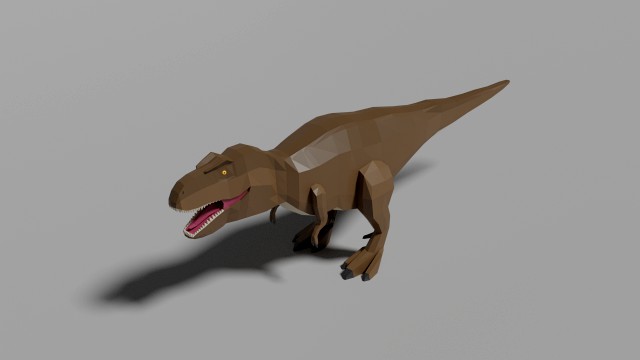 low-poly tyrannosaurus