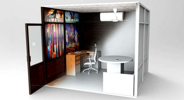 office cabin scene asset