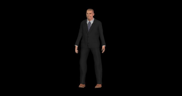 3d realistic old male character