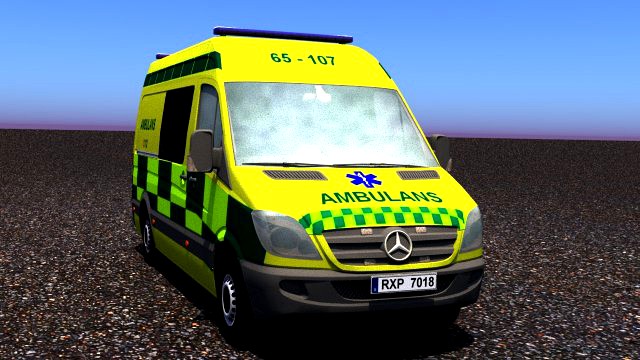 mercedes benz sprinter 311 cdi sweden ambulance