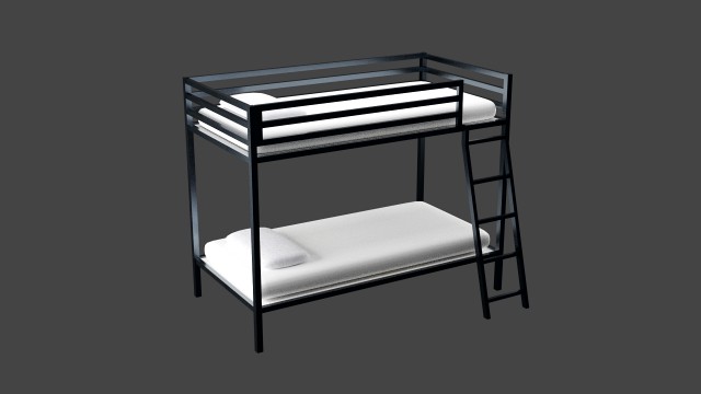 Doshie metal twin bed