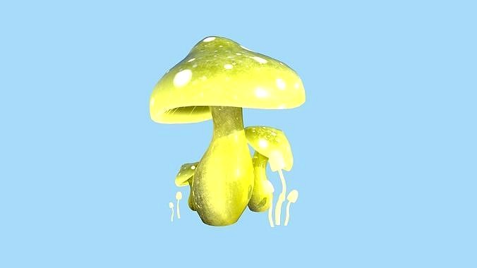 Fantasy Mushroom A08 Yellow - Scene Backdrop Design