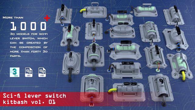 sci-fi lever switch kitbash- vol 01