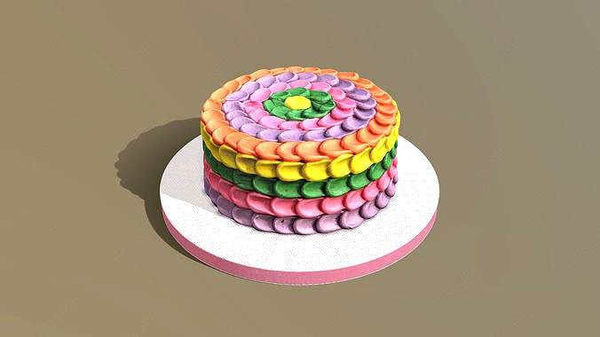 Rainbow Buttercream Cake