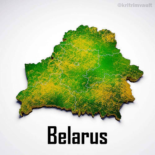 Belarus country map 3d model