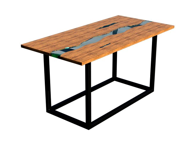 wooden glass table