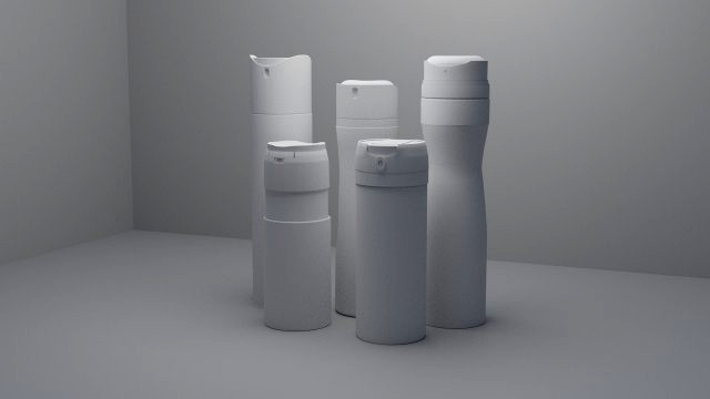 3d model of deodorants low-poly