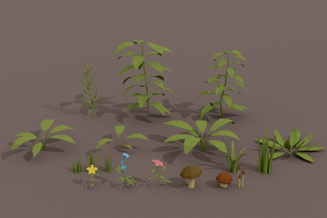 plants low poly pack