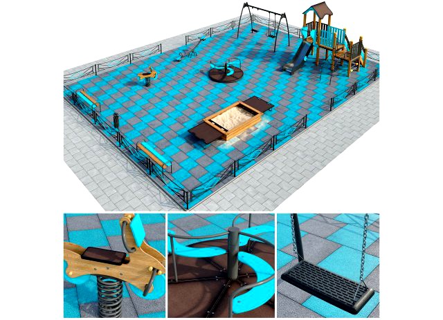 stylish turquoise playground