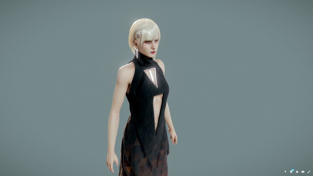 a girl in a dress