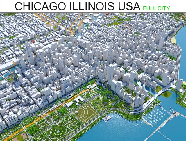 chicago city illinois usa 70km