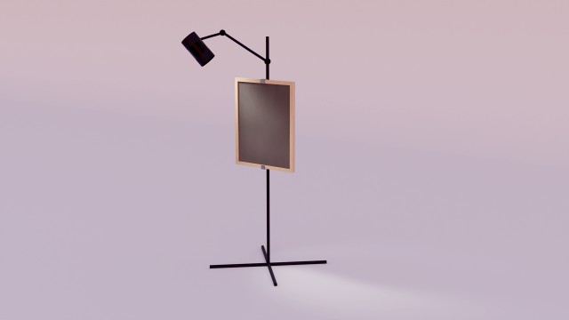 Art easel floor lamp