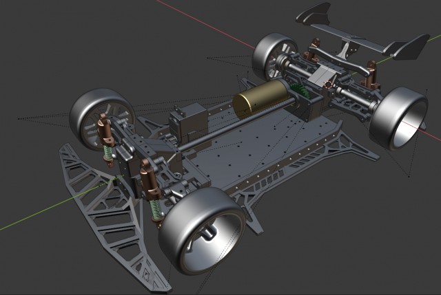 fully finished 3d chassis for rc 3d print