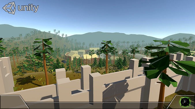 Game concept blockout Pack 3d model