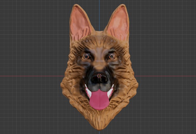 dog head - german shepherd
