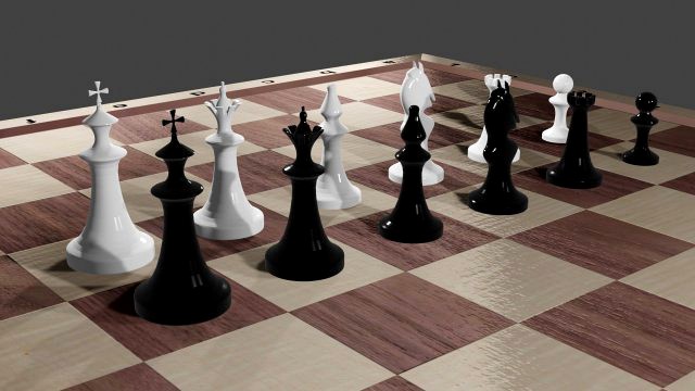 chess all pieces board