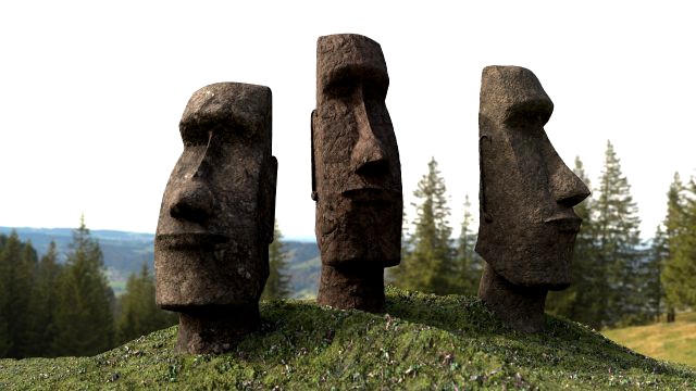 moai easter island statues