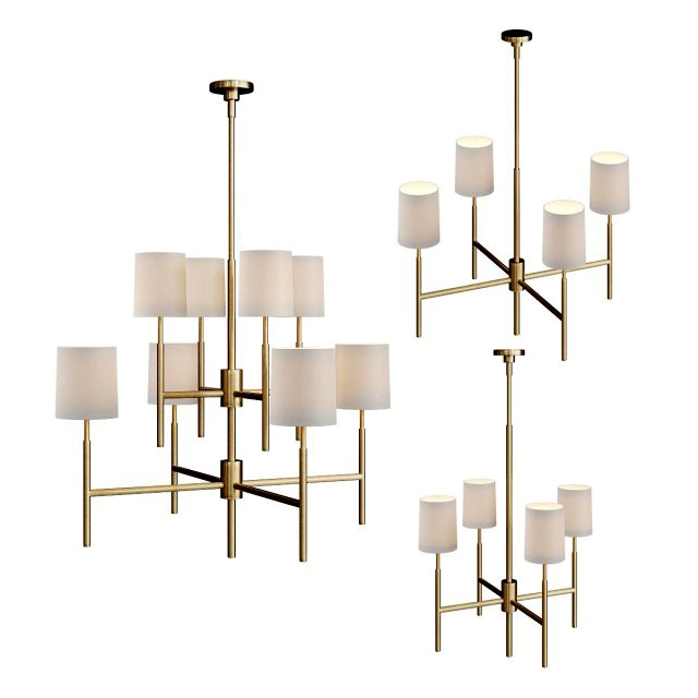 visual comfort - clarion chandelier set