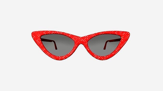 Sunglass Vintage B06 Red Degrade - Character Design Fashion