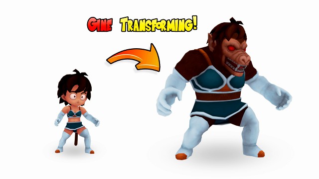 gine transforming into oozaru
