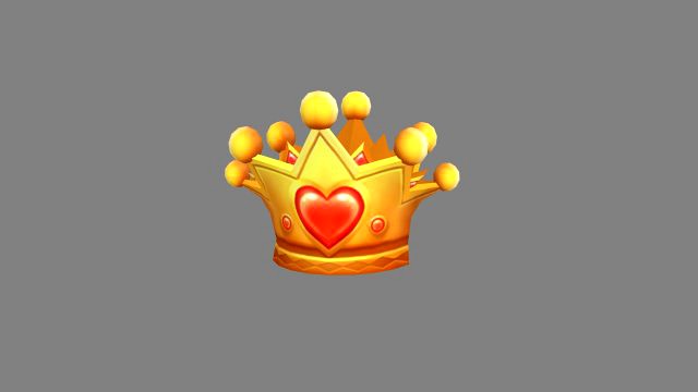 cartoon gold crown - love crown