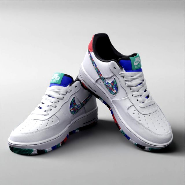 001214 nike air force 1 multicolor