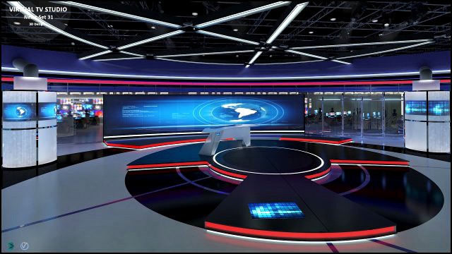 virtual tv studio news set 31